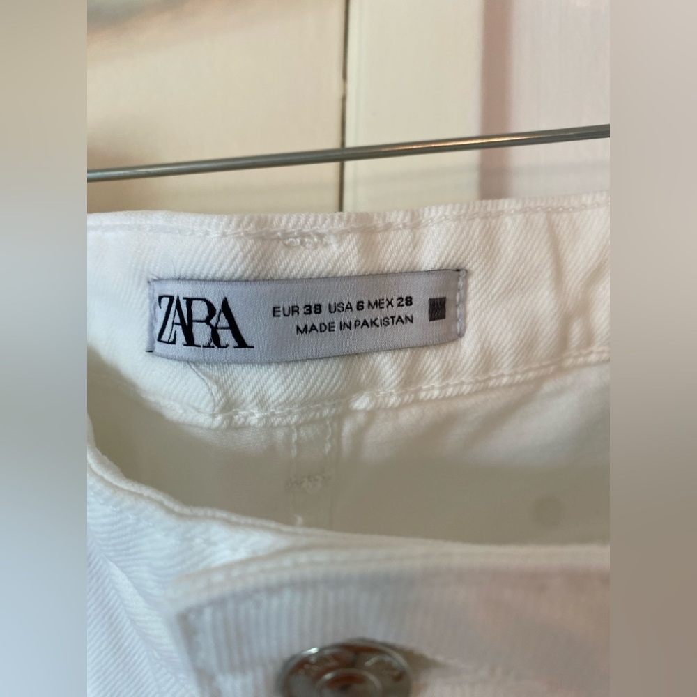NWT WHITE ZARA MOM FIT DENIM JEANS SZ 6 - Picture 3 of 12